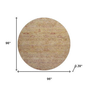 HomeRoots 8' X 10' Coral and Taupe Abstract Washable Area Rug – Durable, UV-Protected, Modern Home Accent! 717504