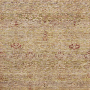 HomeRoots 10' X 14' Coral & Taupe Abstract Area Rug - UV Protected, Washable, Stain-Resistant & Stylish! 717506