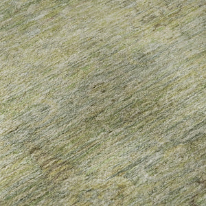 HomeRoots 8' X 10' Abstract Washable Area Rug in Green and Beige - UV Protected, Stain Resistant, Durable Design 717510