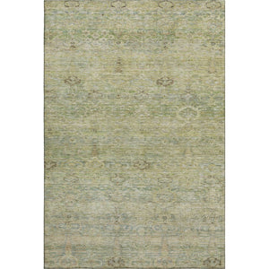HomeRoots 10' Abstract Green & Beige Washable Area Rug - Durable, UV-Protected, Non-Slip for High-Traffic Spaces 717512