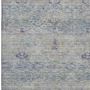 HomeRoots 5' X 8' Abstract Plum & Lavender Washable Area Rug - Durable, UV-Protected, Stylish Design for Homes 717514