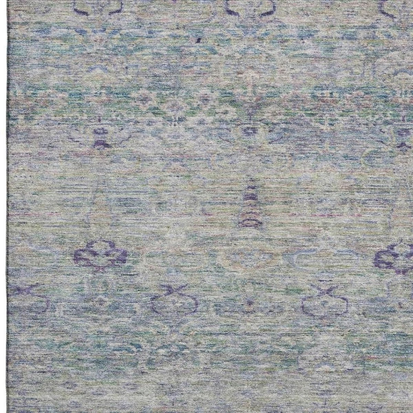 HomeRoots 5' X 8' Abstract Plum & Lavender Washable Area Rug - Durable, UV-Protected, Stylish Design for Homes 717514