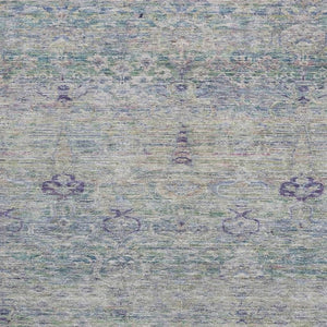 HomeRoots 8' Plum and Lavender Abstract Washable Round Rug - Stylish, Durable, UV-Protected & Pet-Friendly Design 717515