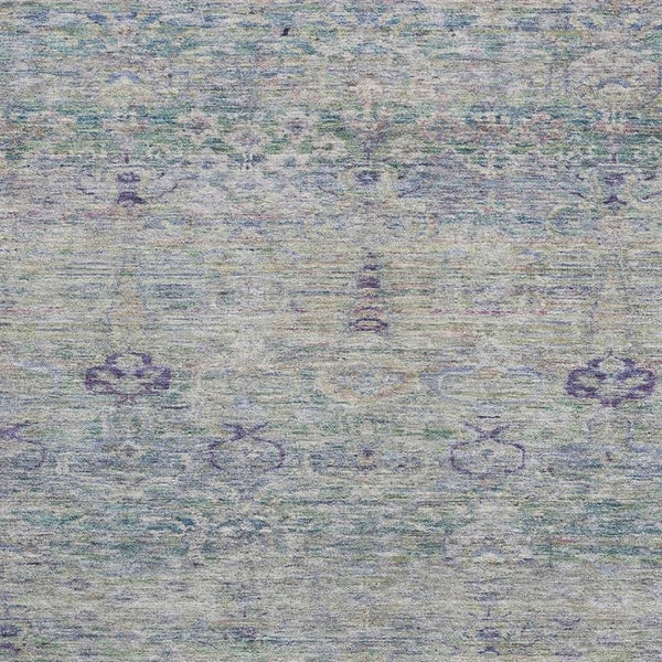 HomeRoots 8' Plum and Lavender Abstract Washable Round Rug - Stylish, Durable, UV-Protected & Pet-Friendly Design 717515