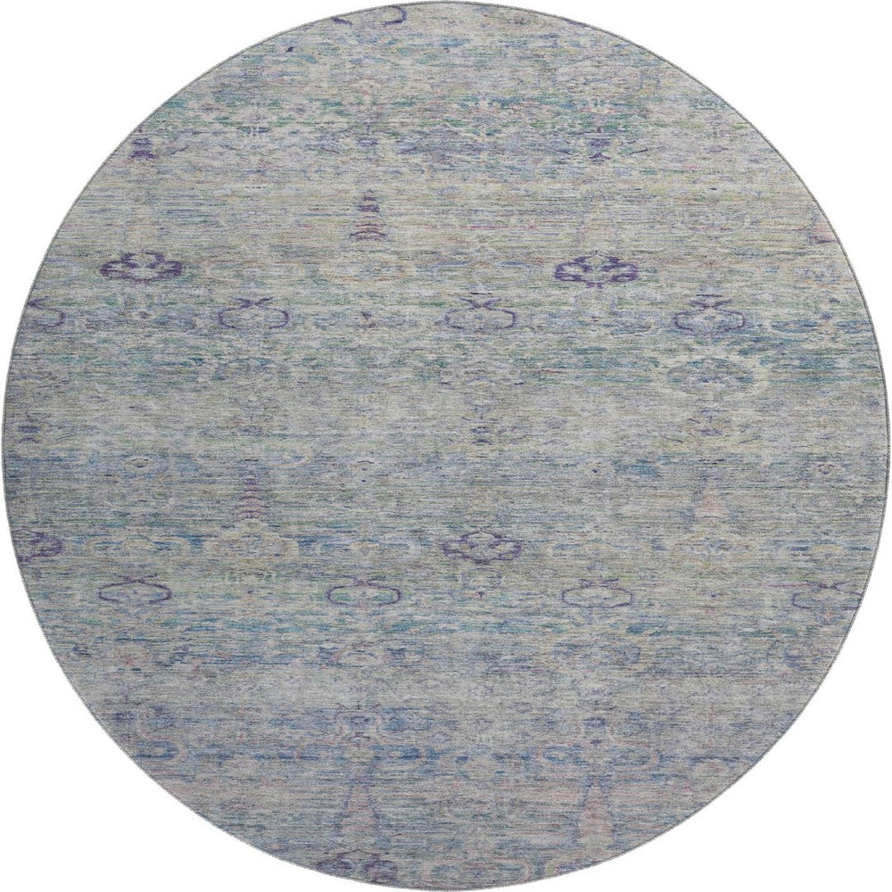 HomeRoots 8' X 10' Abstract Washable Area Rug in Plum & Lavender - UV Protected, Stain Resistant, Durable Design 717516