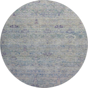 HomeRoots 8' X 10' Abstract Washable Area Rug in Plum & Lavender - UV Protected, Stain Resistant, Durable Design 717516