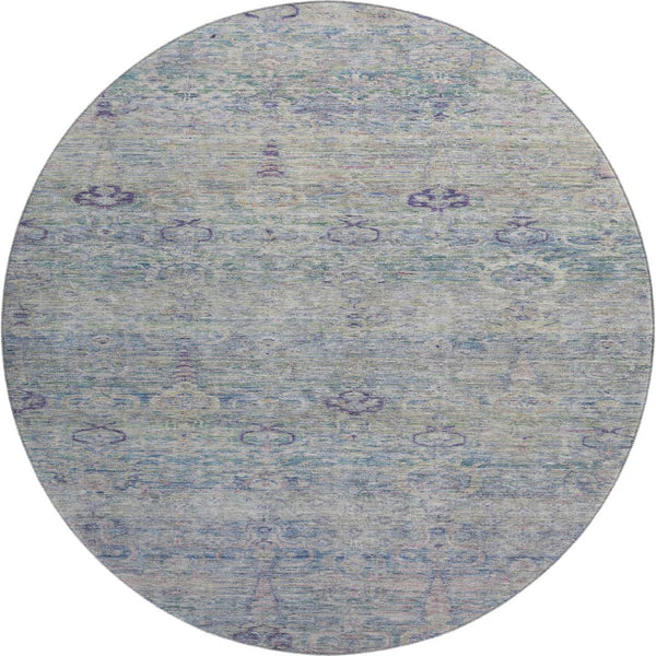 HomeRoots 8' X 10' Abstract Washable Area Rug in Plum & Lavender - UV Protected, Stain Resistant, Durable Design 717516