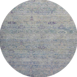 HomeRoots 8' X 10' Abstract Washable Area Rug in Plum & Lavender - UV Protected, Stain Resistant, Durable Design 717516