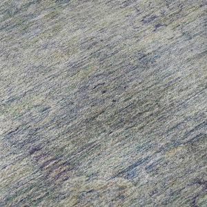 HomeRoots 8' X 10' Abstract Washable Area Rug in Plum & Lavender - UV Protected, Stain Resistant, Durable Design 717516
