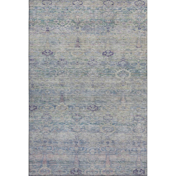 HomeRoots 9' X 12' Plum & Lavender Modern Abstract Area Rug | Washable, UV-Protected & Stain-Resistant Design 717517