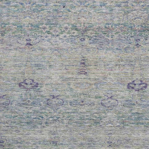 HomeRoots 10' X 14' Plum and Lavender Abstract Washable Area Rug - UV Protected, Stain-Resistant, Modern Style 717518
