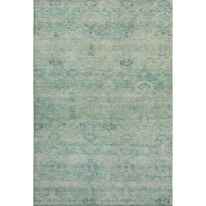 HomeRoots 5' X 8' Teal And Aqua Abstract Washable Area Rug - UV Protected, Durable, Easy-Care for Busy Homes 717520
