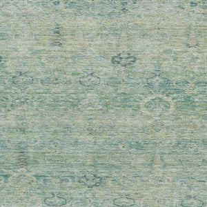 HomeRoots 5' X 8' Teal And Aqua Abstract Washable Area Rug - UV Protected, Durable, Easy-Care for Busy Homes 717520