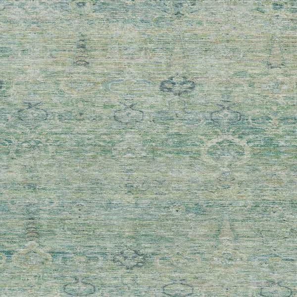 HomeRoots 5' X 8' Teal And Aqua Abstract Washable Area Rug - UV Protected, Durable, Easy-Care for Busy Homes 717520