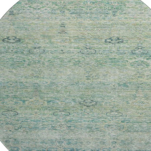 HomeRoots 8' X 10' Teal & Aqua Abstract Washable Area Rug – Stain Resistant, UV Protected & Family-Friendly Decor 717522