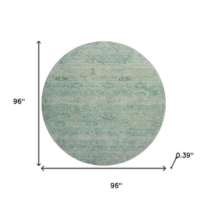 HomeRoots 8' X 10' Teal & Aqua Abstract Washable Area Rug – Stain Resistant, UV Protected & Family-Friendly Decor 717522