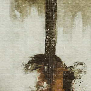 HomeRoots 10' Modern Abstract Brown & Charcoal Washable Area Rug with UV Protection for Stylish Spaces 717530