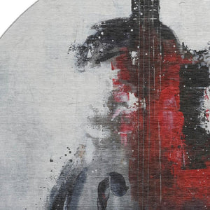 HomeRoots 8' X 10' Modern Gray and Red Abstract Washable Area Rug with UV Protection for High-Traffic Spaces 717534