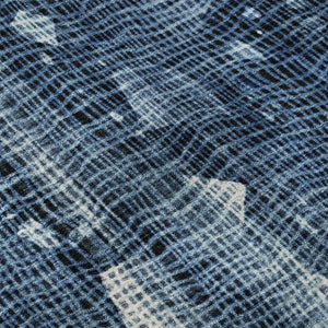 HomeRoots 5' X 8' Blue And Ivory Abstract Area Rug - Easy-Care, UV-Protected, Stain-Resistant, Non-Slip Design 717538
