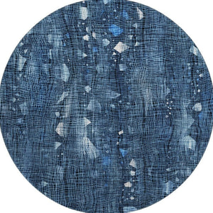 HomeRoots 8' X 10' Blue And Ivory Abstract Washable Area Rug – Stylish, Durable, UV Protected for High Traffic Areas 717540