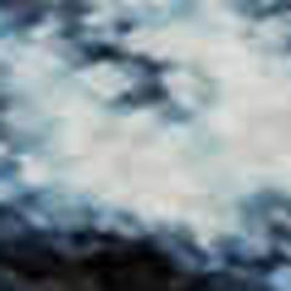 HomeRoots 9' X 12' Stylish Blue & Ivory Abstract Washable Area Rug with UV Protection for Active Homes 717541
