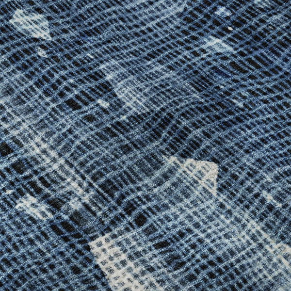 HomeRoots 10' Blue and Ivory Abstract Washable Area Rug with UV Protection - Durable, Stain Resistant Design 717542