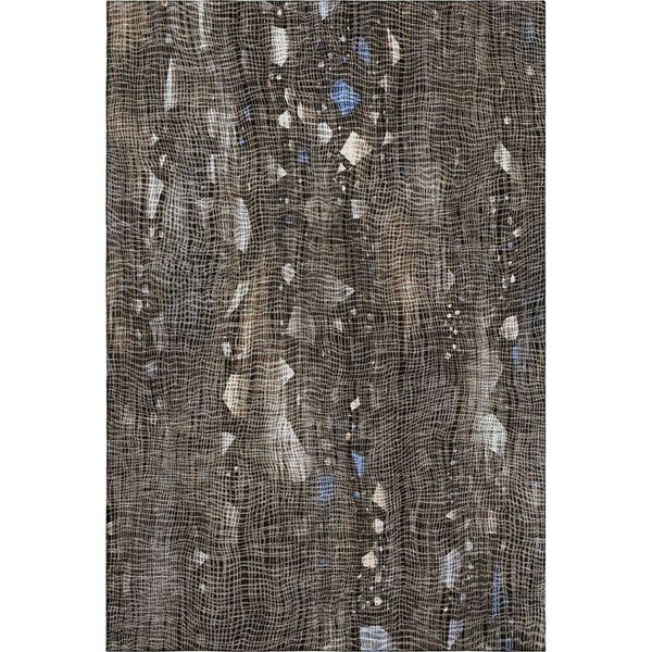HomeRoots 5' X 8' Chocolate & Beige Abstract Area Rug - Washable, UV-Protected, Perfect for Kids & Pets! 717544