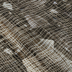 HomeRoots 5' X 8' Chocolate & Beige Abstract Area Rug - Washable, UV-Protected, Perfect for Kids & Pets! 717544
