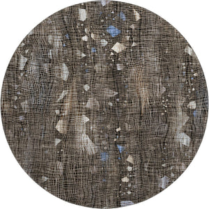 HomeRoots 8' X 10' Chocolate and Beige Abstract Area Rug - Washable, UV-Protected, Durable & Stylish for Any Room 717546
