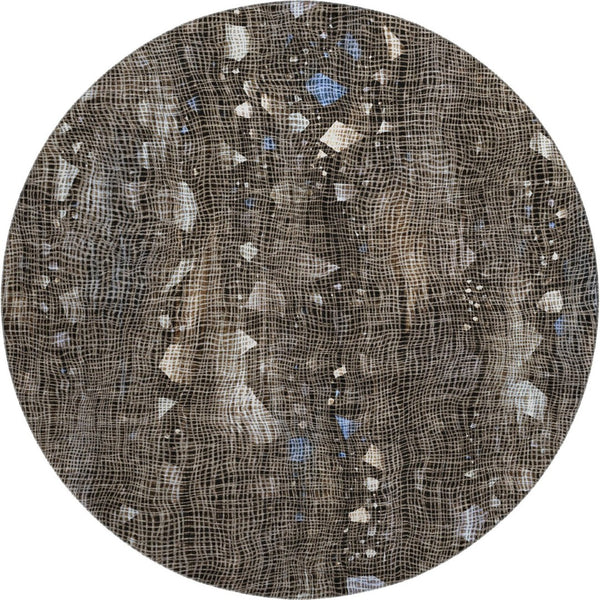 HomeRoots 8' X 10' Chocolate and Beige Abstract Area Rug - Washable, UV-Protected, Durable & Stylish for Any Room 717546