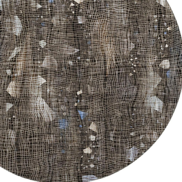 HomeRoots 8' X 10' Chocolate and Beige Abstract Area Rug - Washable, UV-Protected, Durable & Stylish for Any Room 717546