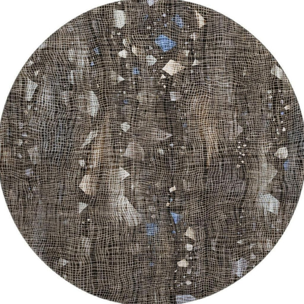 HomeRoots 8' X 10' Chocolate and Beige Abstract Area Rug - Washable, UV-Protected, Durable & Stylish for Any Room 717546