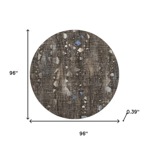 HomeRoots 8' X 10' Chocolate and Beige Abstract Area Rug - Washable, UV-Protected, Durable & Stylish for Any Room 717546