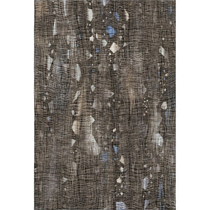 HomeRoots 10' X 14' Stylish Chocolate & Beige Abstract Area Rug - Washable, UV Protected, Stain Resistant Design 717548