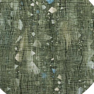 HomeRoots 8' X 10' Fern Green & Blue Abstract Washable Area Rug - Durable, UV-Protected & Stain-Resistant! 717552