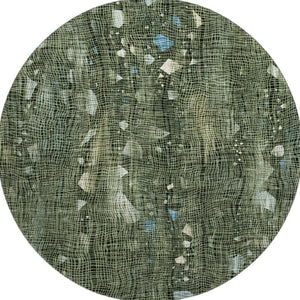 HomeRoots 8' X 10' Fern Green & Blue Abstract Washable Area Rug - Durable, UV-Protected & Stain-Resistant! 717552