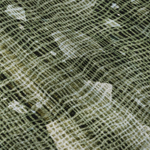 HomeRoots 8' X 10' Fern Green & Blue Abstract Washable Area Rug - Durable, UV-Protected & Stain-Resistant! 717552