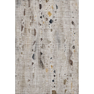 HomeRoots 10' X 14' Washable Linen & Beige Abstract Area Rug with UV Protection - Stylish & Durable Decor Solution 717560