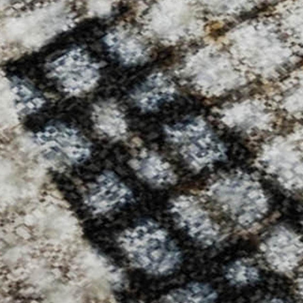 HomeRoots 10' X 14' Washable Linen & Beige Abstract Area Rug with UV Protection - Stylish & Durable Decor Solution 717560