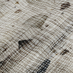 HomeRoots 10' X 14' Washable Linen & Beige Abstract Area Rug with UV Protection - Stylish & Durable Decor Solution 717560