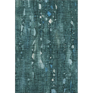 HomeRoots 5' X 8' Teal and Ivory Abstract Washable Area Rug with UV Protection - Durable, Stylish & Easy Care 717562