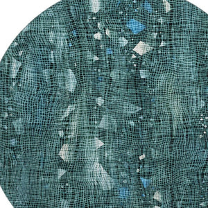HomeRoots 8' X 10' Teal and Ivory Abstract Area Rug - Stylish, Washable, UV-Protected for Busy Homes & Pets 717564