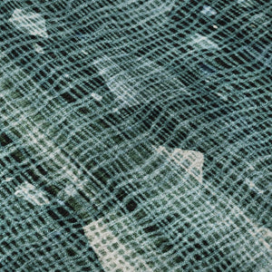 HomeRoots 8' X 10' Teal and Ivory Abstract Area Rug - Stylish, Washable, UV-Protected for Busy Homes & Pets 717564