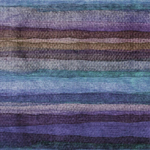HomeRoots 5' X 8' Vibrant Blue and Purple Striped Washable Area Rug with UV Protection for Indoor & Outdoor Use 717580