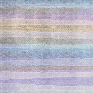 HomeRoots 5' X 8' Striped Area Rug in Lavender & Sky Blue - Washable, UV Protected, Durable & Stain Resistant 717592