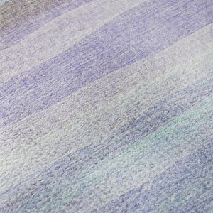 HomeRoots 9' X 12' Striped Lavender & Sky Blue Area Rug - Washable, Kid & Pet Friendly with UV Protection! 717595