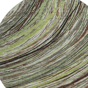 HomeRoots 8' X 10' Sage and Ivory Abstract Area Rug – Stylish, Washable, UV-Protected, Non-Slip for Modern Homes 717606