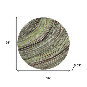 HomeRoots 8' X 10' Sage and Ivory Abstract Area Rug – Stylish, Washable, UV-Protected, Non-Slip for Modern Homes 717606