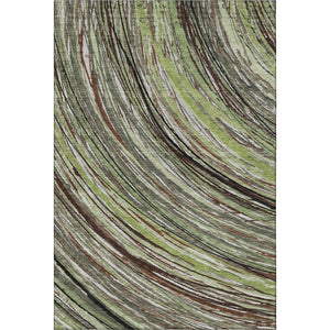 HomeRoots 9' X 12' Sage and Ivory Abstract Area Rug - Washable, UV Protected, Stylish for Busy Homes & Pets 717607