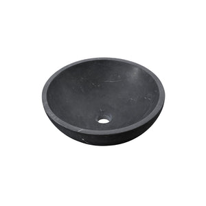 English Elm Luxury Solid Natural Marble Vessel Sink Round Matte Stone Basin Above Counter Vanity W1696P408023